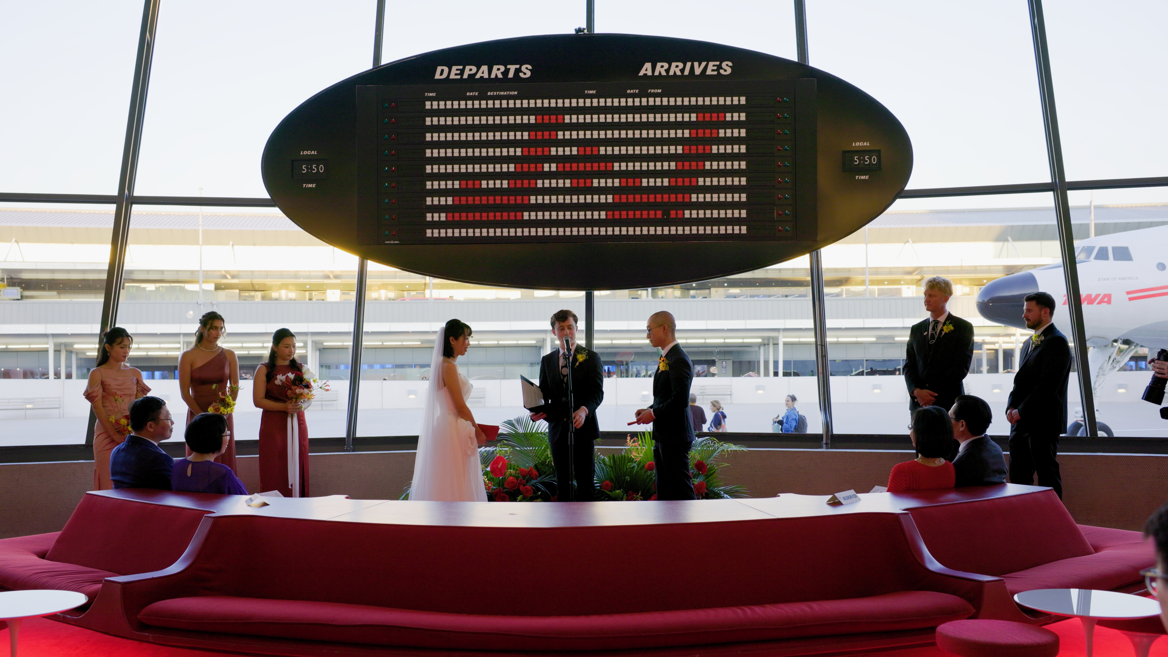 Jialin and Jon's TWA Hotel ceremony